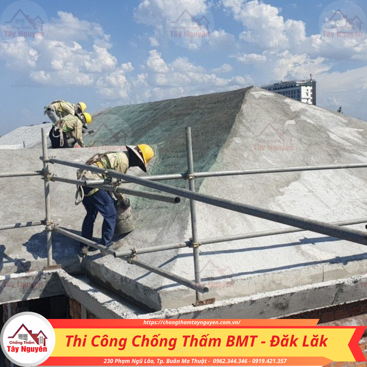 Thi công chống thấm sàn mái